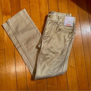 NWT Gymboree girls size 8 gold jeans